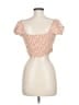 Audrey 3+1 100% Rayon Orange Short Sleeve Top Size M - photo 2