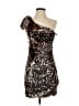 Windsor 100% Polyester Metallic Silver Cocktail Dress Size 5 - photo 1