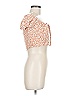 Audrey 3+1 100% Rayon Orange Short Sleeve Top Size M - photo 4