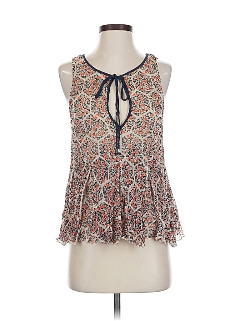 Pre-owned Free People Sleeveless Blouse In Brown