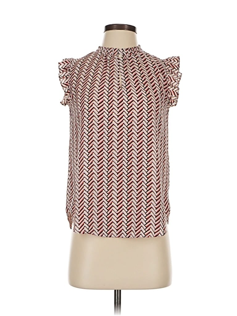 Pre-owned Ann Taylor Loft Sleeveless Blouse In Red