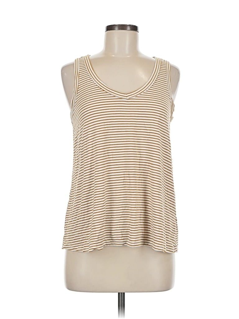 Pre-owned Luxe Tank Top Ivory Strapless Neckline Tops In White