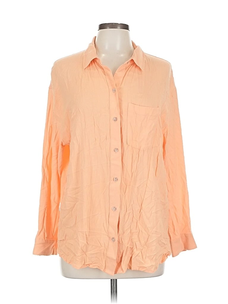 Pre-owned Gentle Fawn Long Sleeve Button Down Shirt In Orange