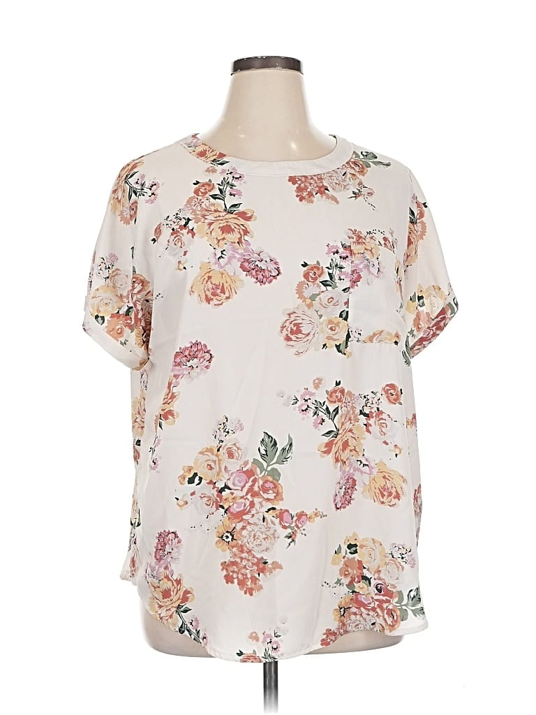 Pre-owned Buffalo By David Bitton Short Sleeve Blouse In White