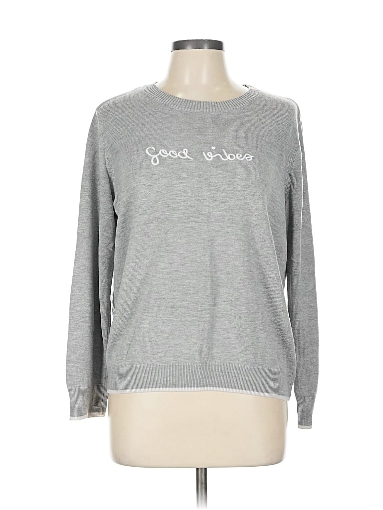 Pre-owned Rachel Zoe Tjx Pullover Sweater In Silver