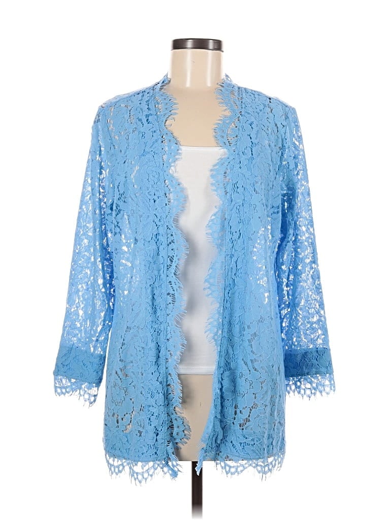 Pre-owned Isaac Mizrahi Live Kimono In Blue