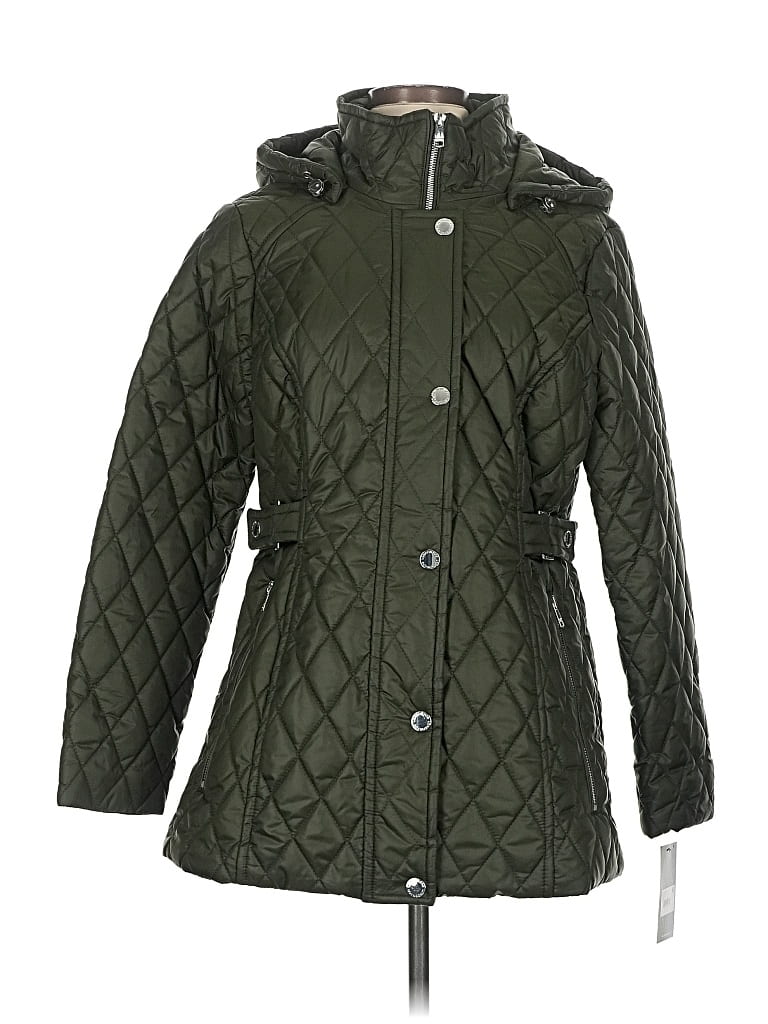 Pre-owned London Fog Coat In Green