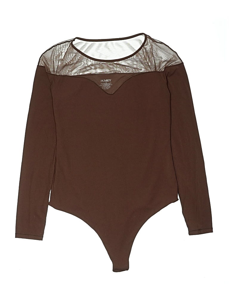Pre-owned Pumiey Bodysuit In Brown