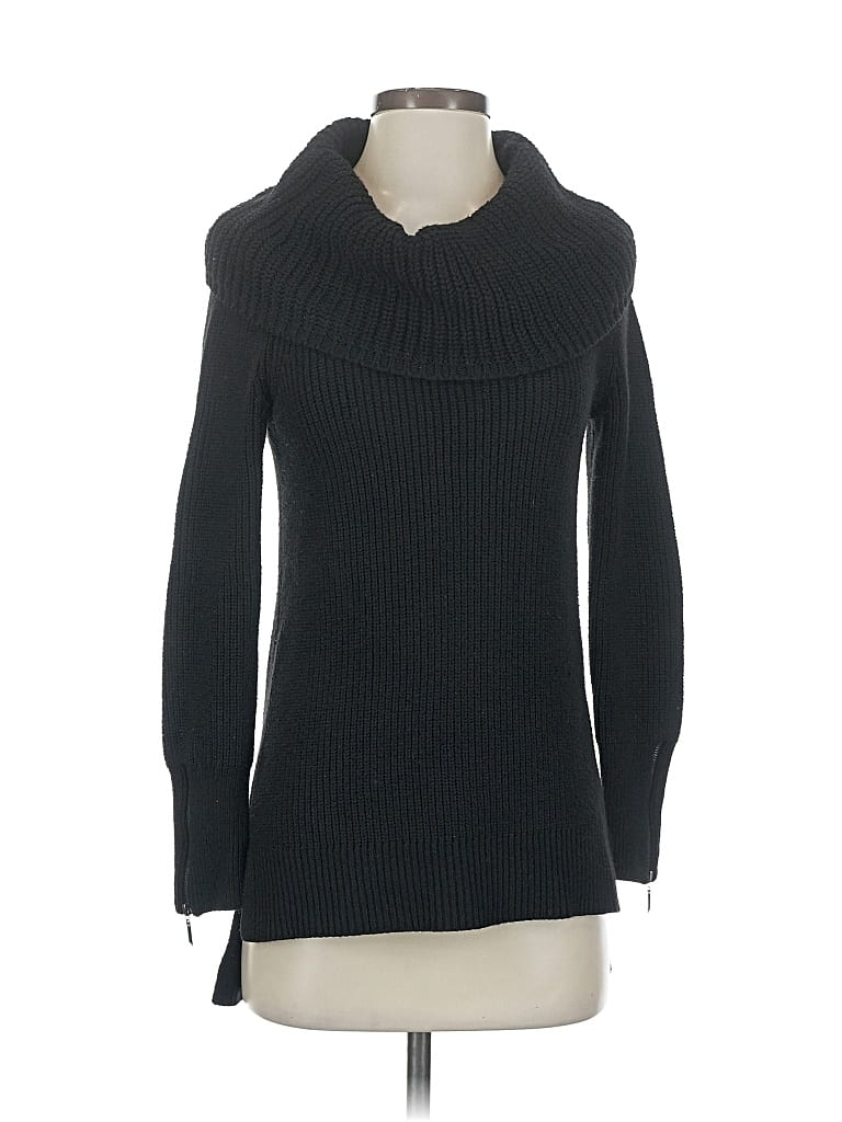 Pre-owned White House Black Market Turtleneck Sweater In Black