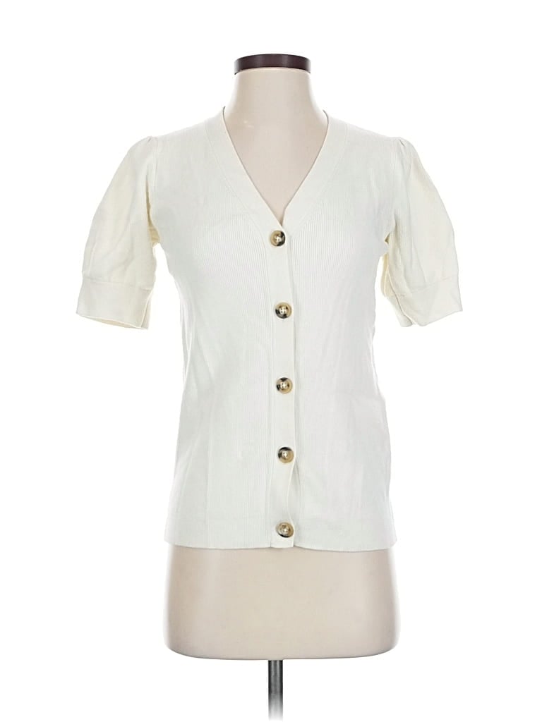 Pre-owned Unbranded Cardigan Sweater In White