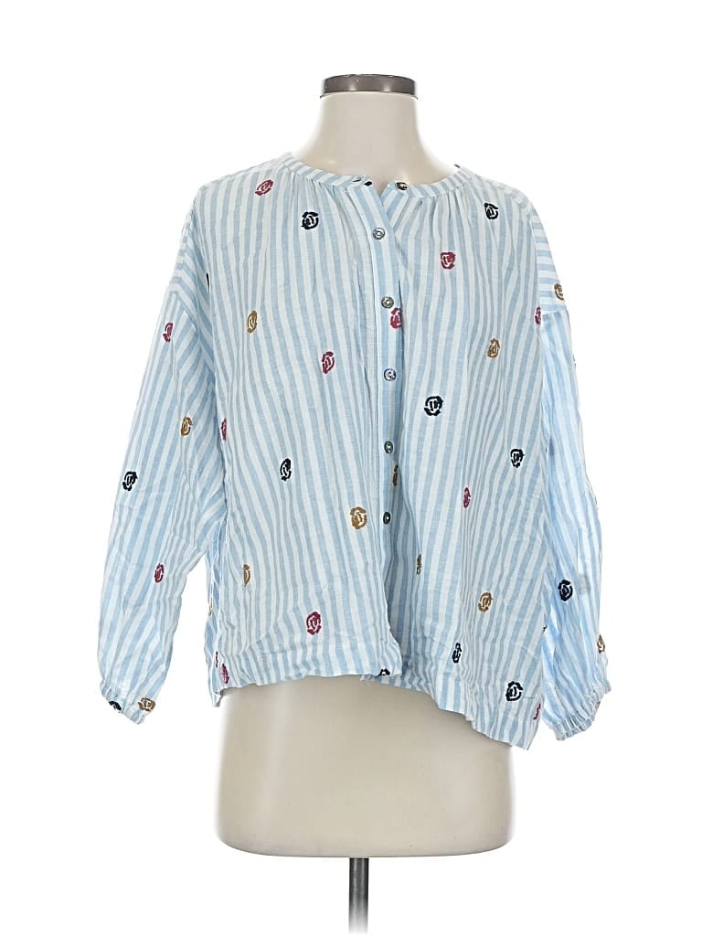 Pre-owned Akemi + Kin 3/4 Sleeve Blouse In Blue