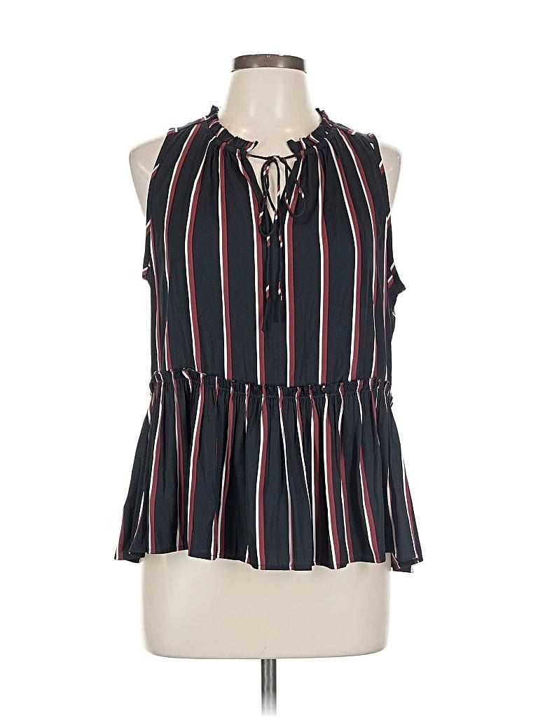 Pre-owned Ann Taylor Loft Sleeveless Blouse In Black