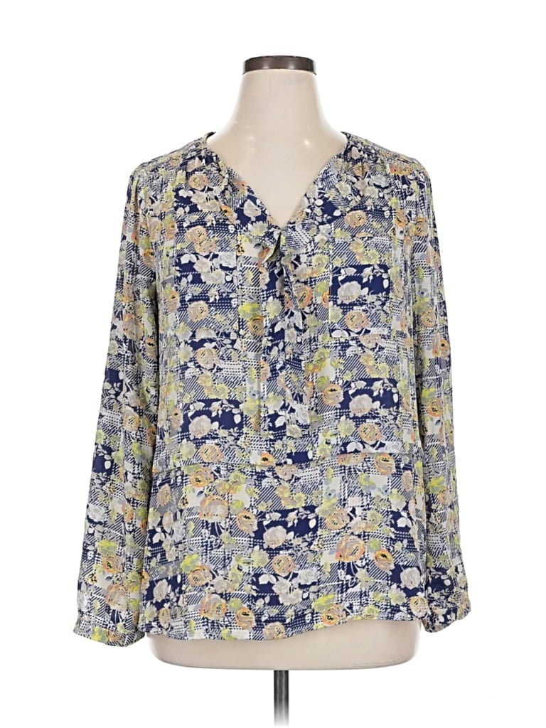 Click to view more detailed imagery on our partner's website Pre-owned Skies Are Blue Long Sleeve Blouse In Blue