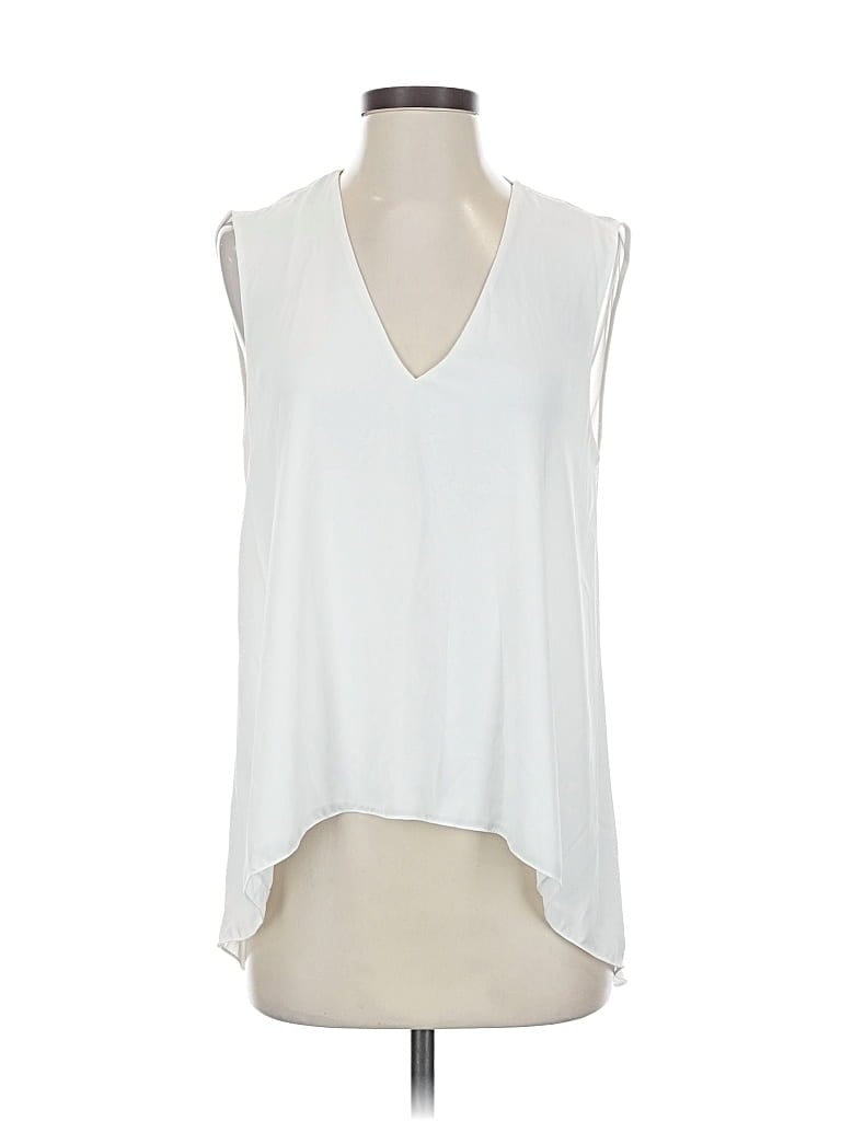 Pre-owned Bcbgmaxazria Sleeveless Blouse In White