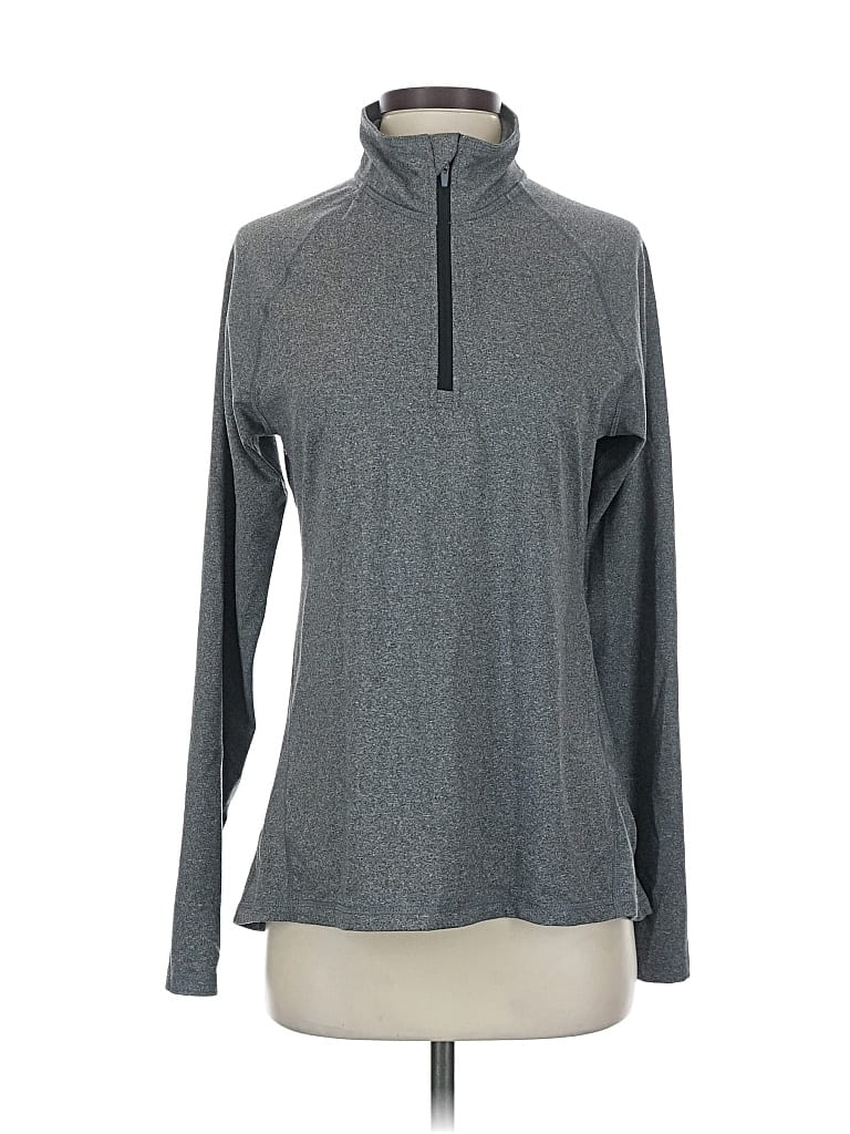 Pre-owned Hanes Turtleneck Sweater In Gray