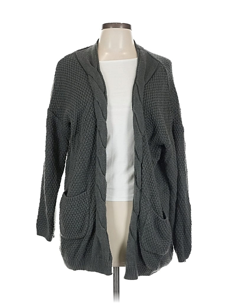 Pre-owned Assorted Brands Cardigan Sweater In Gray
