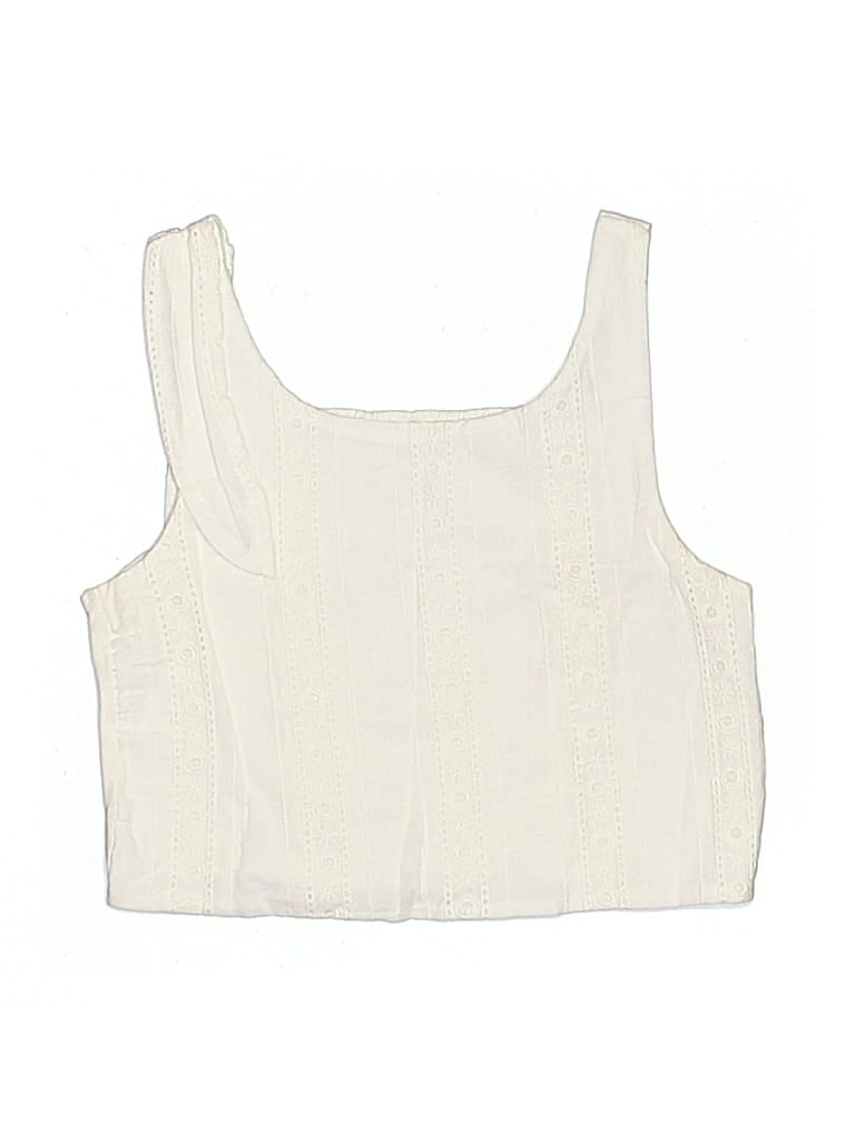 Pre-owned Zara Kids' Sleeveless Blouse In White