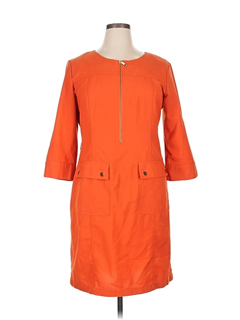 Click to view more detailed imagery on our partner's website Pre-owned Sharagano Casual Dress In Orange