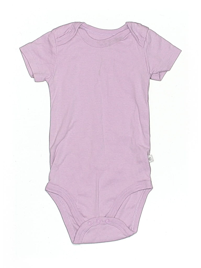 Pre-owned Honest Baby Clothing Babies' Short Sleeve Onesie In Purple