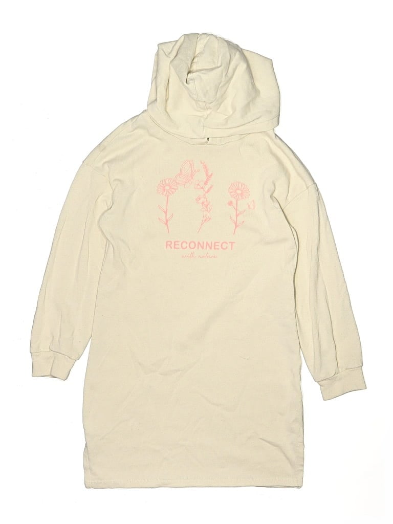 Pre-owned Knit Works Kids' Pullover Hoodie In White