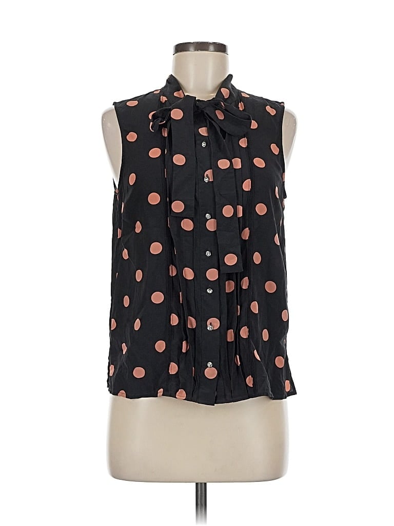 Pre-owned Tory Burch Sleeveless Button Down Shirt In Black