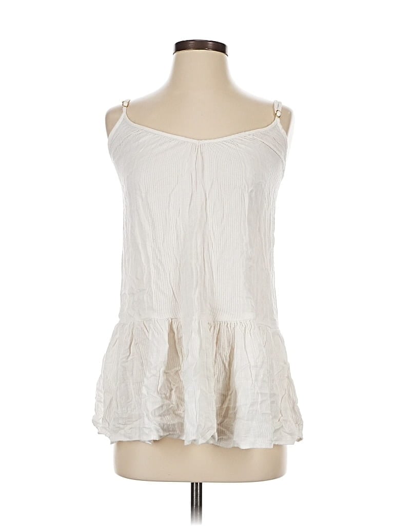 Pre-owned L*space Tank Top Ivory Scoop Neck Tops In White