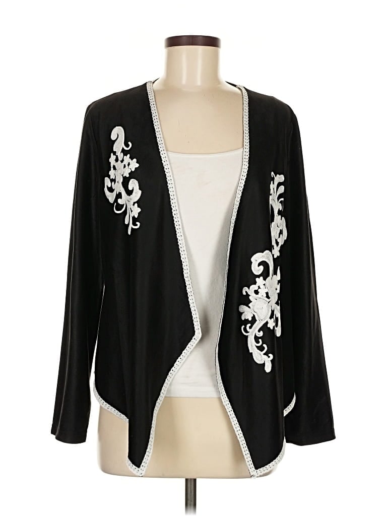 Pre-owned Chico's Cardigan Sweater In Black