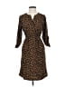 Old Navy 100% Polyester Animal Print Brown Casual Dress Size S - photo 1