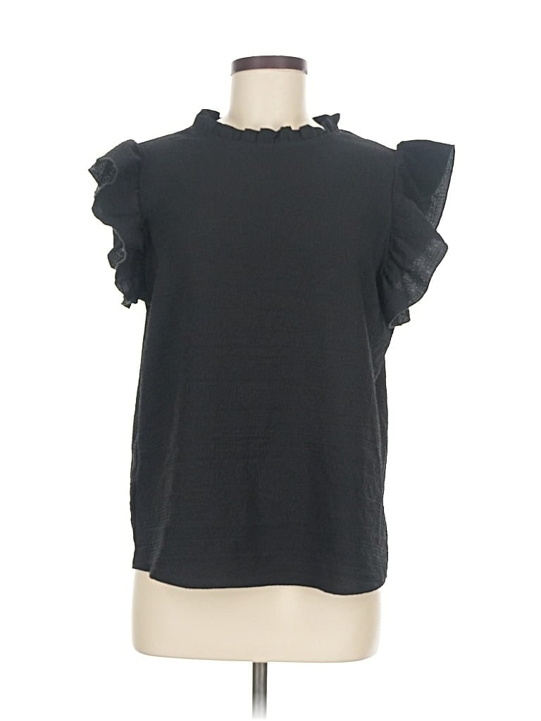 Pre-owned Shein Short Sleeve T-shirt In Black