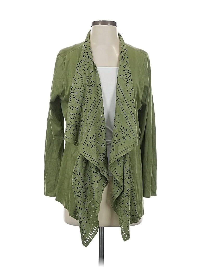 Pre-owned Coldwater Creek Cardigan Sweater In Green
