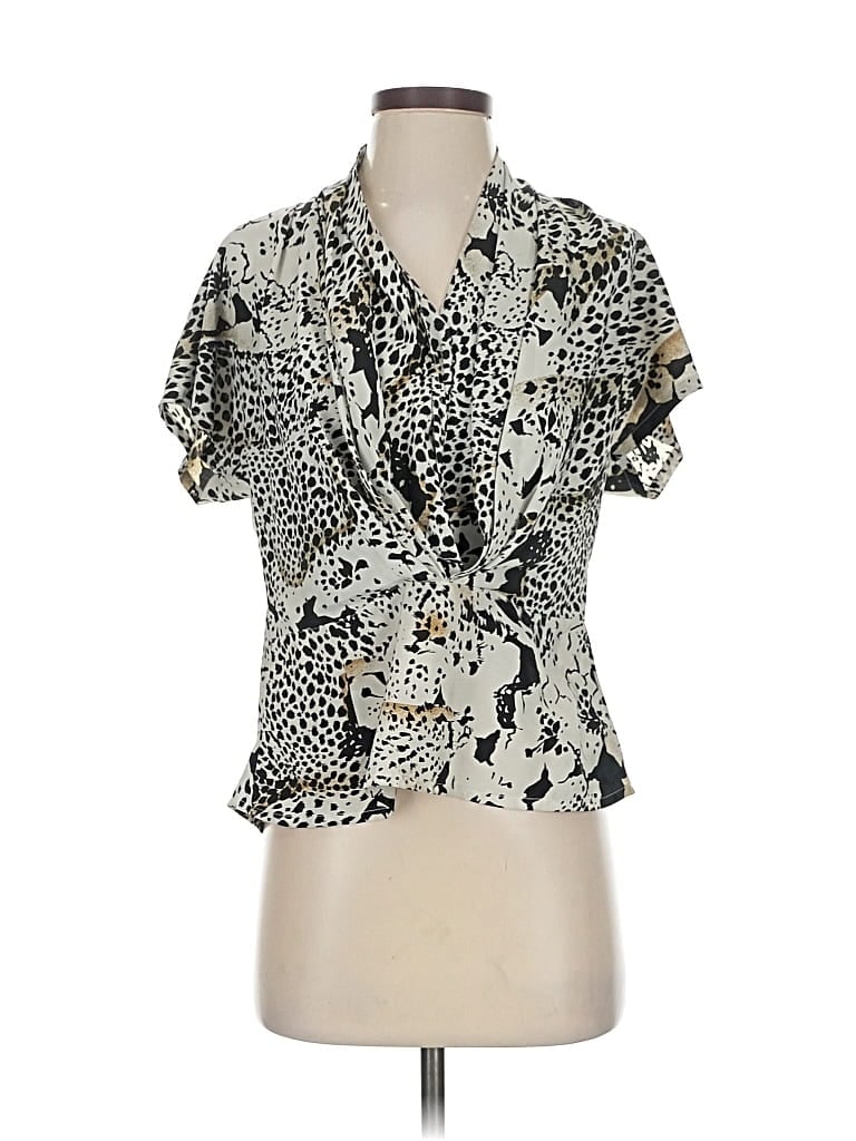 Pre-owned Nicola Short Sleeve Blouse In White