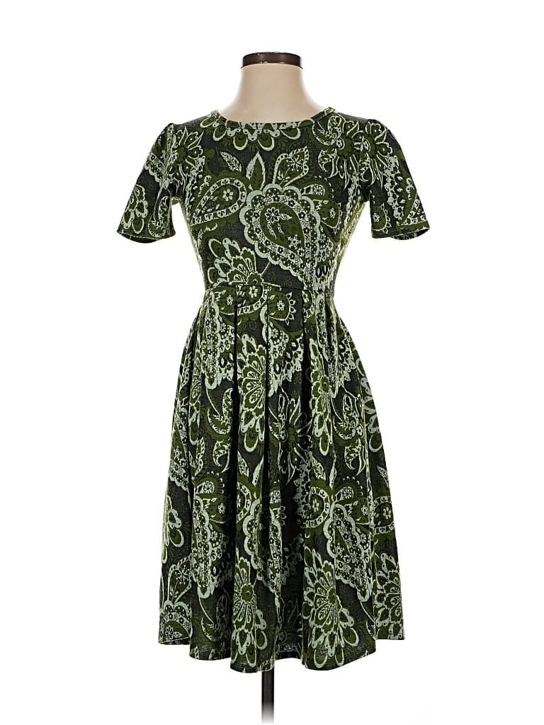 Pre-owned Lularoe Cocktail Dress In Green