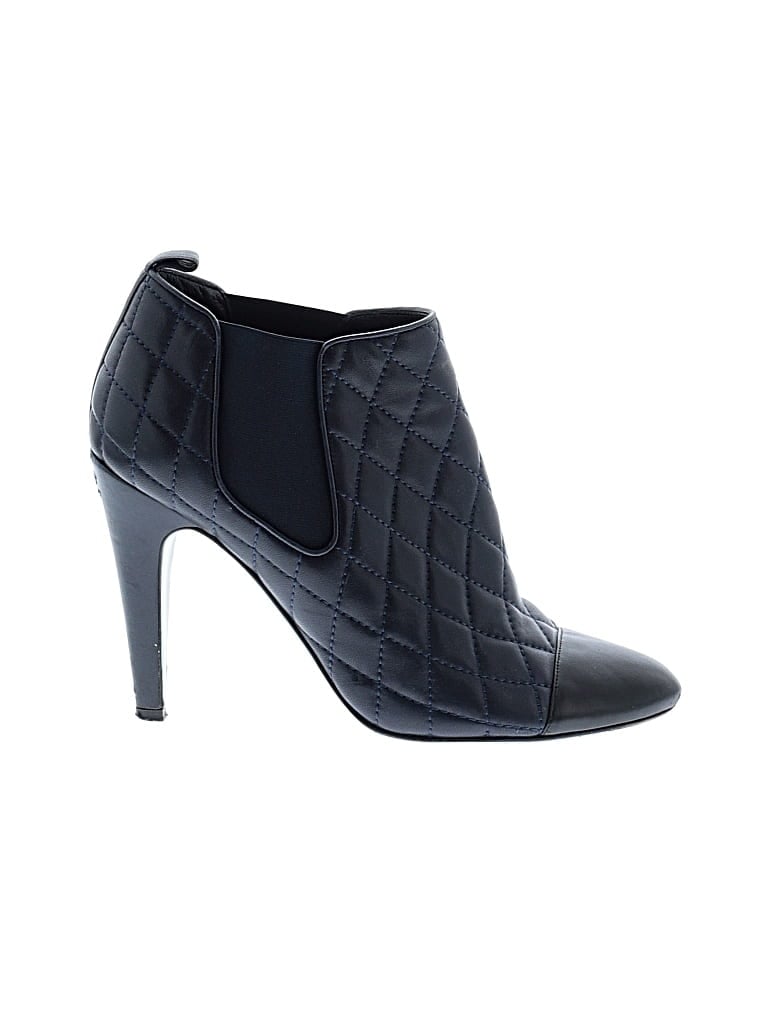 Pre-owned Chanel Ankle Boots In Blue
