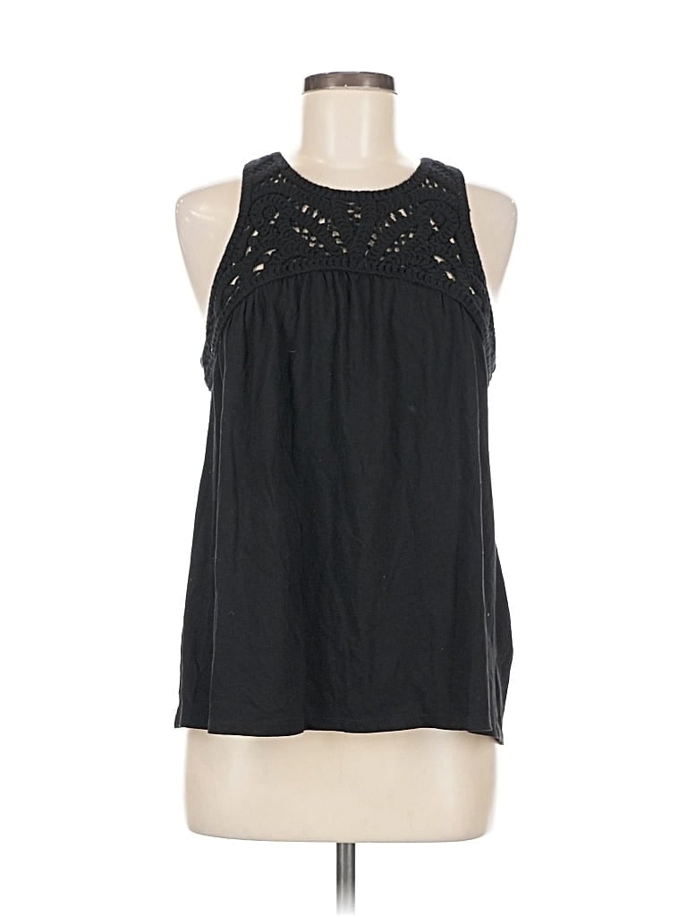 Pre-owned Ann Taylor Loft Sleeveless Blouse In Black