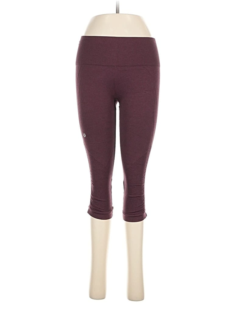 Pre-owned Lululemon Athletica Active Pants In Burgundy