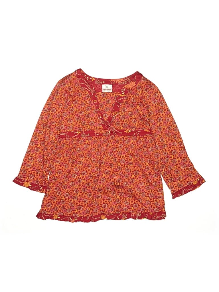 HANNA ANDERSSON Pre-owned Kids' 3/4 Sleeve Blouse In Orange