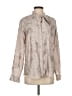 DKNY Print Tan Long Sleeve Blouse Size S - photo 1