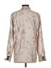 DKNY Print Tan Long Sleeve Blouse Size S - photo 2