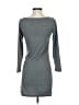 Joe Fresh Solid Gray Casual Dress Size XS - photo 2