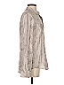 DKNY Print Tan Long Sleeve Blouse Size S - photo 4