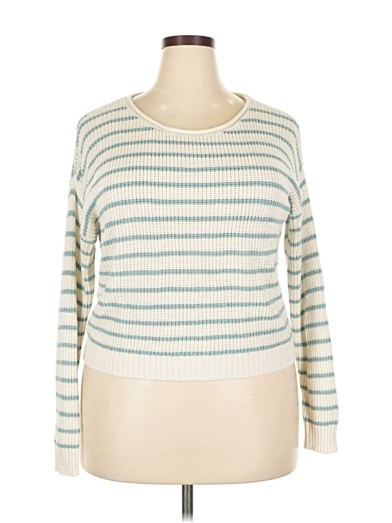 Pre-owned Wild Fable Pullover Sweater In White