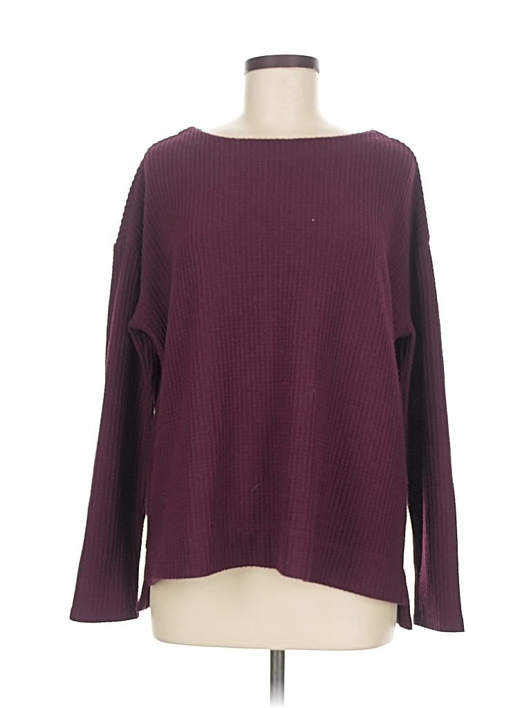 Pre-owned Splendid Pullover Sweater In Burgundy