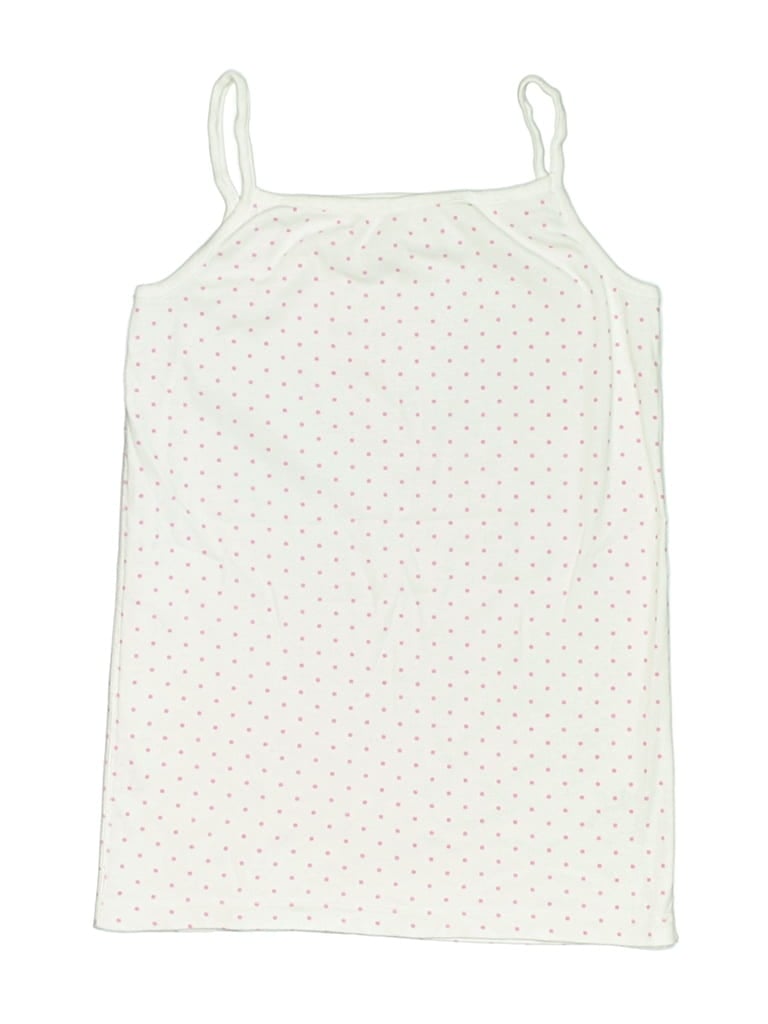 Pre-owned Hanna Andersson Kids' Tank Top Ivory Halter Neckline Tops In White