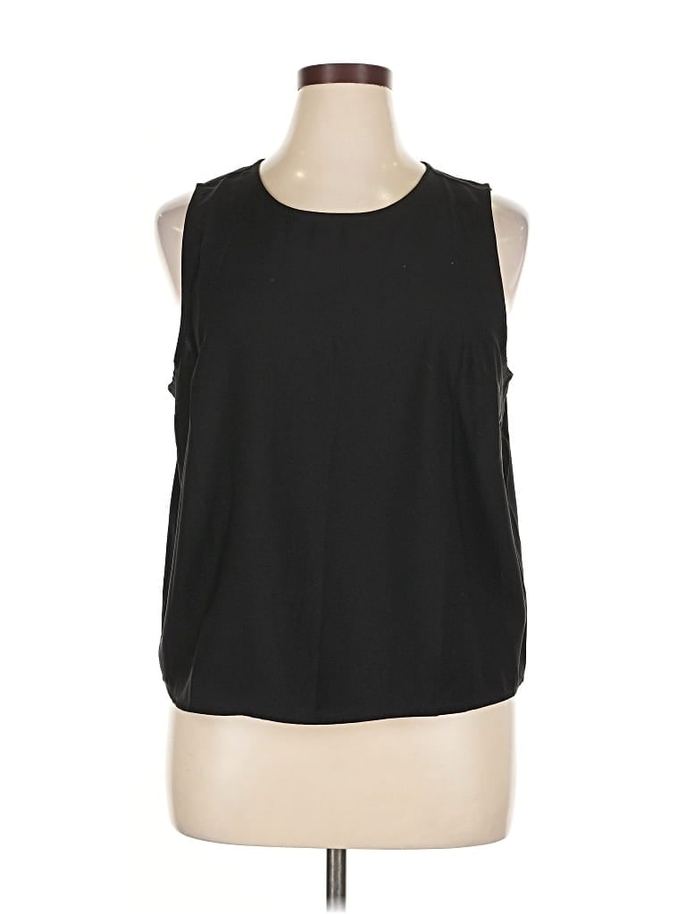 Pre-owned J.crew Factory Store Sleeveless Top Black Halter Neckline Tops