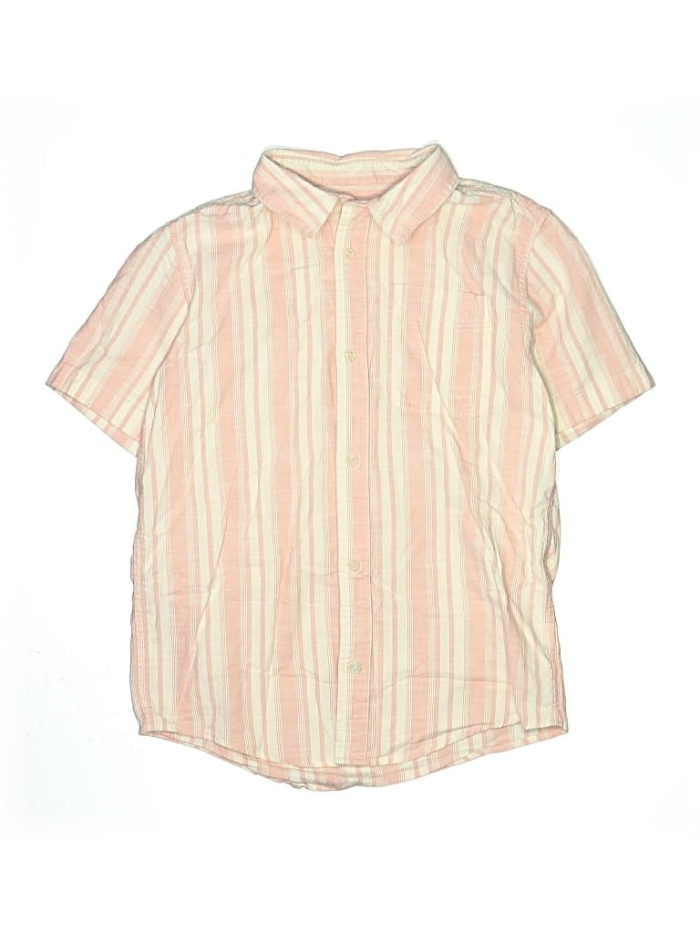 Pre-owned Sonoma Goods For Life Kids' Short Sleeve Button Down Shirt In Orange