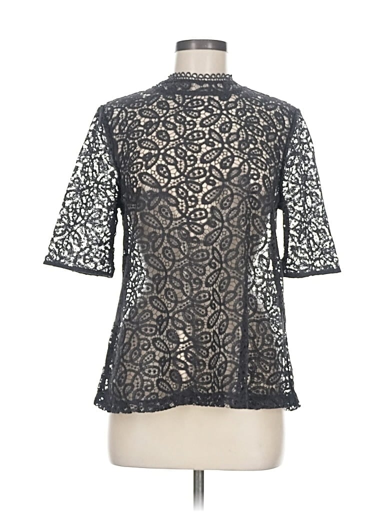 Pre-owned Ann Taylor Loft 3/4 Sleeve Blouse In Black