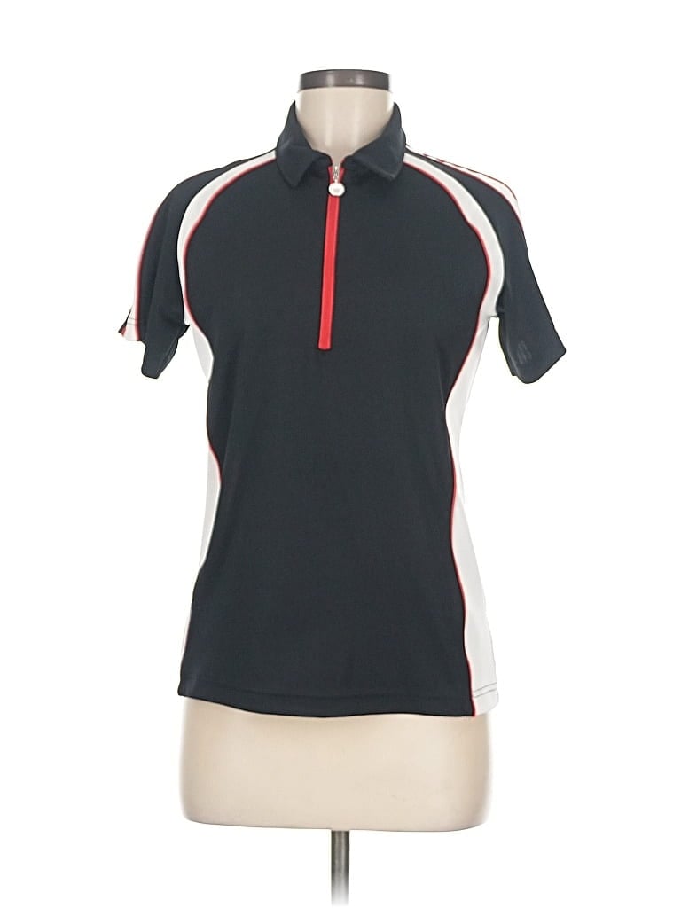 Pre-owned Assorted Brands Short Sleeve Polo Shirt In Black