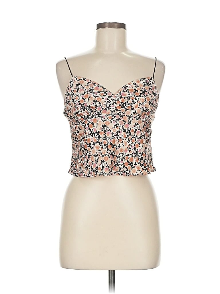 Pre-owned Timing Sleeveless Top Orange Sweetheart Neckline Tops