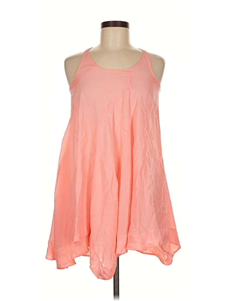 Pre-owned Allsaints Spitalfields Sleeveless Silk Top Pink Halter Neckline Tops