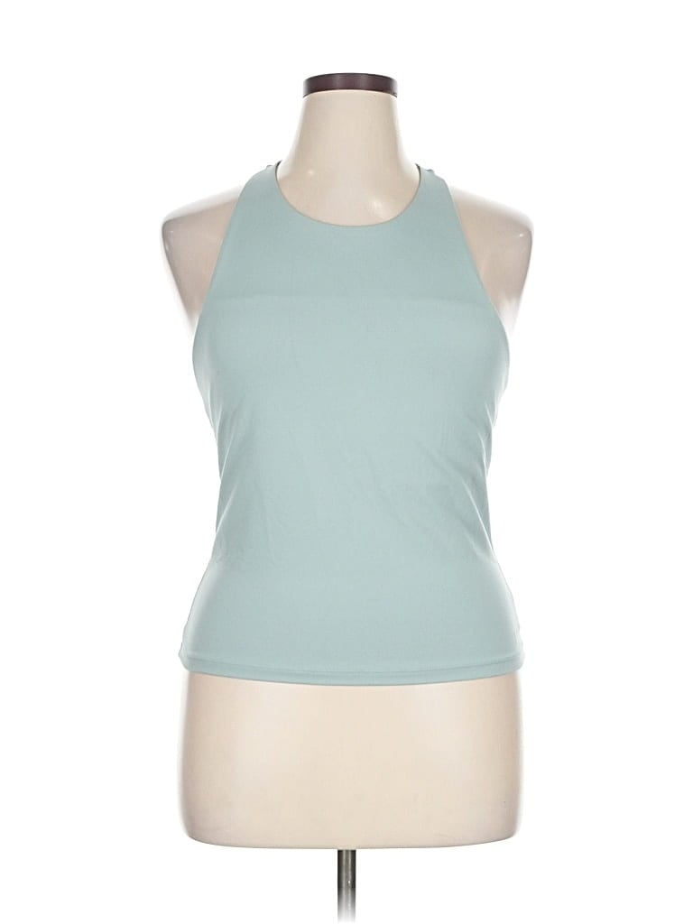Click to view more detailed imagery on our partner's website Pre-owned Under Armour Tank Top Teal Halter Neckline Tops In Blue